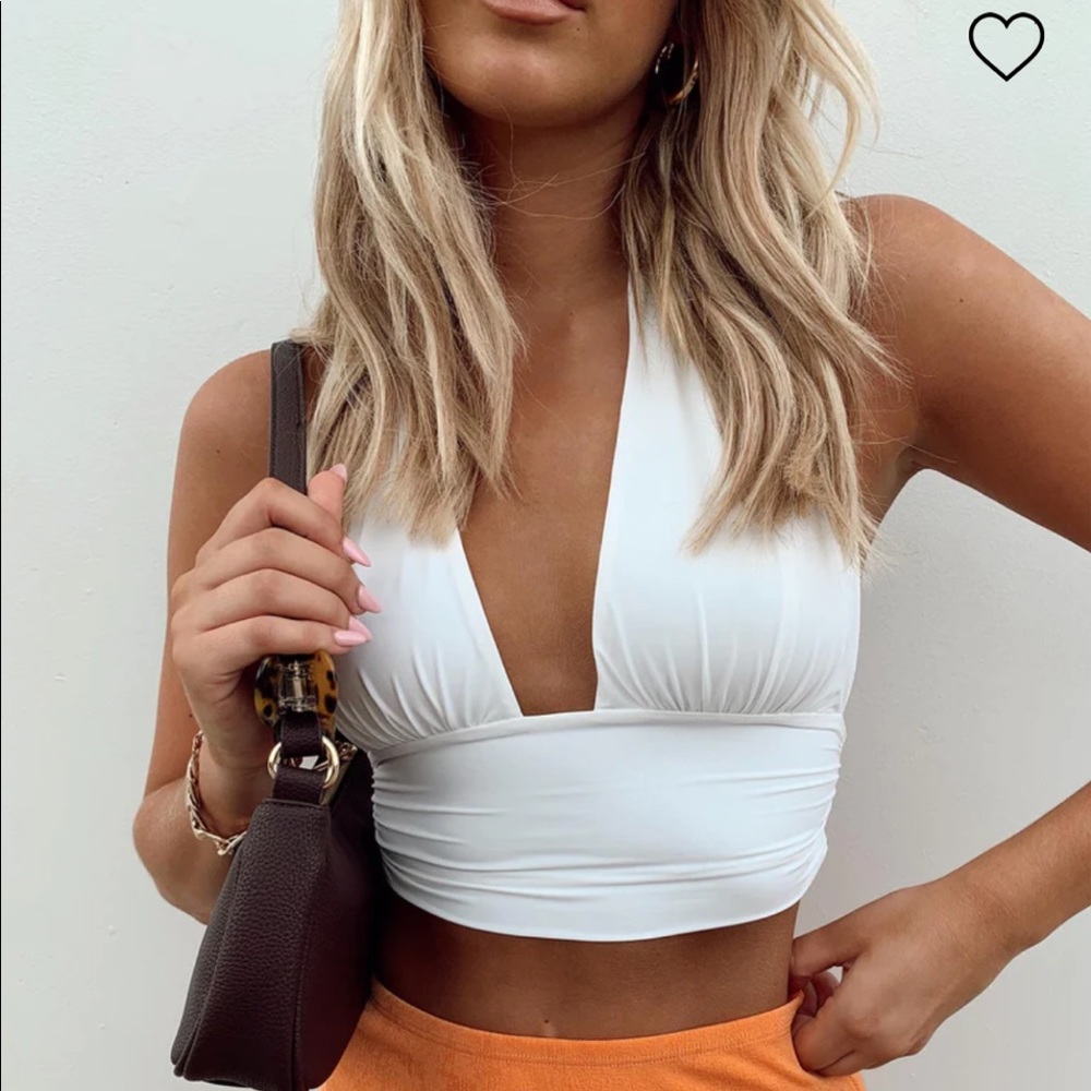 Princess polly JORDY TOP WHITE